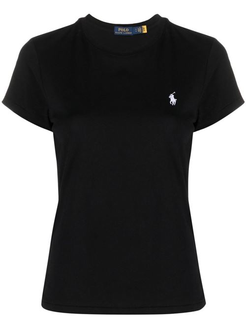 T-shirt donna mezza manica con logo ricamato POLO RALPH LAUREN | 211898698007